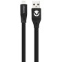 VOLKANO VK-20084-BK SLIM CABLE LIGHTNING CHARGE & DATA 1.2M