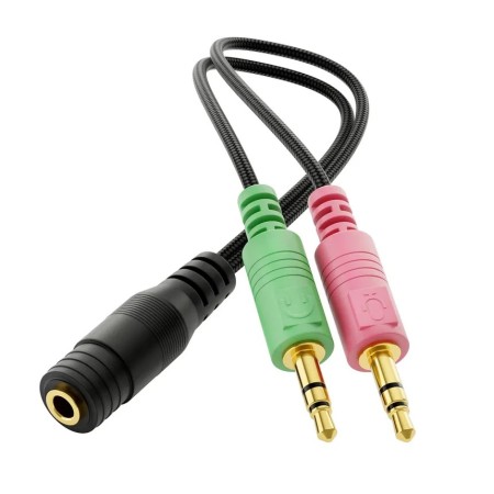 D2 ADAPTATEUR AUDIO 1x JACK 3.5 (F) VERS 2x JACK 3.5 (M)